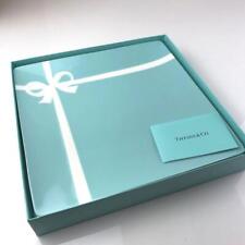 Tiffany & Co Blue Bow Dessert Square Plate Dish Size 9.5in Bone China w/Box