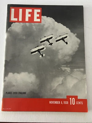 Life Magazine Novemner 6, 1939, Mickie Rooney, Eva Braun, "Courageous" ship - Image 1 of 4