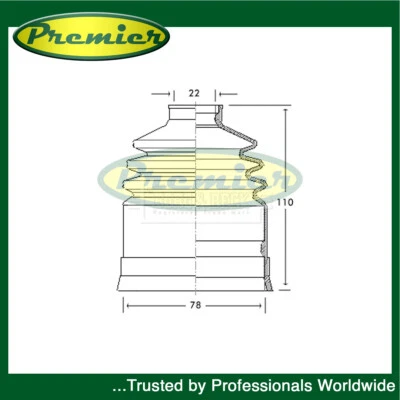 Premier Front Outer CV Joint Set Compatível com Saab 99 96 95 1.5 2.0 + Outros Modelos - Imagem 1 de 4