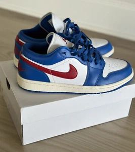 Jordan 1 Low Sport Blue Gym Red W US 10 / EU 42 - Picture 1 of 10