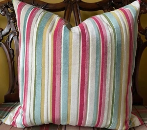 Kravet BODENHAM Berry Multi Striped Cut Velvet Custom Pillow Cover All Sizes!~ - Picture 1 of 9