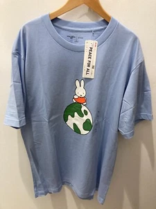 UNIQLO PEACE FOR ALL Miffy Dick Bruna T-shirts Blue Size M-4XL New w/tags - Picture 1 of 5
