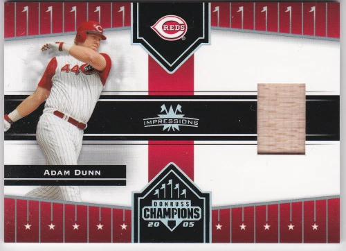 2005 Donruss Champions Impressions Material #175 Adam Dunn Bat T3 - NM - Image 1 of 1