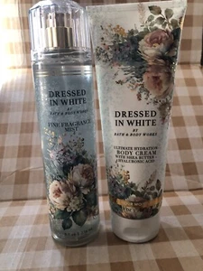 BATH AND BODY WORKS Dressed In White Body Cream And Frag Mist - Picture 1 of 3