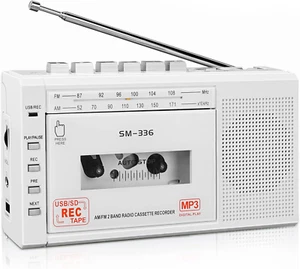 Kleiner Kassettenspieler Recorder, Kassette zu Digital Wandler über USB oder Micro S - Bild 1 von 12