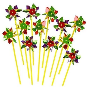  Rainbow Pinwheels - Pack of 36 - Assorted Colors Wind Spinners, Yard - Garden  - Picture 1 of 6