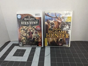 Lotto 2 giochi Wii caccia Cabela's Big Game Bird Hunt un manuale bei dischi - Foto 1 di 5