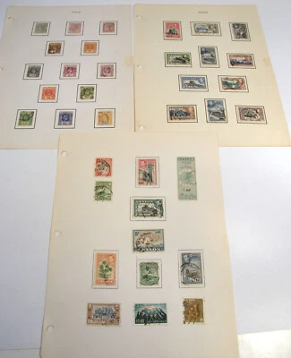 EX COLECCIÓN ANTIGUA 36 SELLOS POSTALES VINTAGE DE CEILÁN CON BISAGRAS EN PÁGINAS Foto 1 de 4