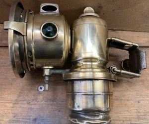 BRASS LUCAS CALCIA CLUB CARBIDE LAMP - Picture 1 of 8
