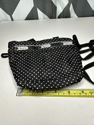 Bolso Bandolera LeSportsac Mini Micro Vintage Años 90 Negro Lunares Foto 1 de 4