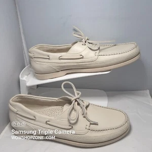Hush Puppies Komfort Curve Bootsschuhe Halbschuhe Elfenbeinleder Costa Rica Größe 9,5M - Bild 1 von 12