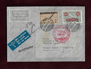 1937 posta aerea tedesca Europa Sud America Zurigo Helvetia - Buenos Aires; 62156 - Foto 1 di 2