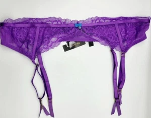 Ann Summers Sexy Koronkowy Pasek do pończoch Fioletowy/Niebieski S 8-10 Nowy metek - Zdjęcie 1 z 1