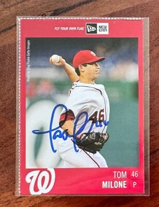 2011 New Era Tom Milone Washington Nationals Autographed Card - Picture 1 of 1
