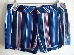 A.N.A. A New Approach gestreifte Köpershorts Damen Größe 8 blau Multi Neu ohne Etikett - Bild 1 von 3