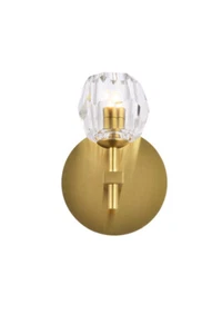 Crystal Wall Sconce Light Fixture Modern for Foyer Dining Room Bedroom Bathroom - Picture 1 of 5