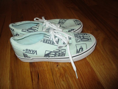 Sneakers stringate donna VANS Off the Wall verde come nuove stampa taglia 7 5