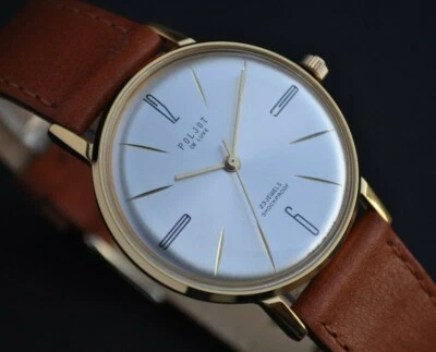 NOS Poljot De LUXE Extra SLIM Watch Men's Vintage   Case Stainless Steel  - Image 1 of 4