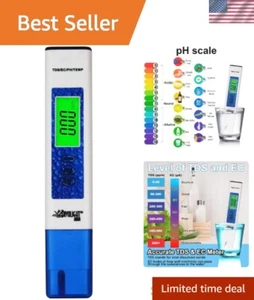 Digital pH Meter with ATC - 4 in 1 Water Quality Tester for Home & Hydroponics - Picture 1 of 9