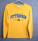 Gildan Panthers Pittsburgh Mens Unisex Small Medium Top Shirt Longsleeve Orange