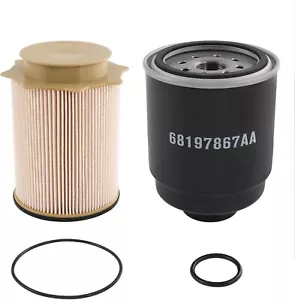 FUEL FILTER WATER SEPARATOR SET FOR 6.7L 2013-2018 DODGE RAM - Picture 1 of 7