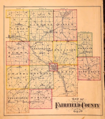1875 Plat Map ~ FAIRFIELD COUNTY, OHIO ~ (14x17)-#001 - Image 1 of 4