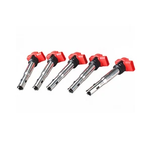 ECS Tuning rot R8 Zündspule Packs x5 Audi RS3 8P/RS3 8V 367 PS/TTRS 8J - Bild 1 von 2