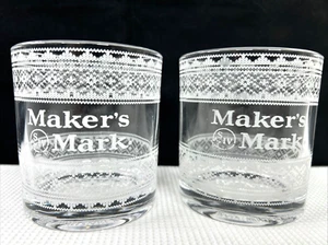 2 Makers Mark Limited Edition Holiday Sweater 8 Oz Whiskey Rocks Gläser EUC - Bild 1 von 5