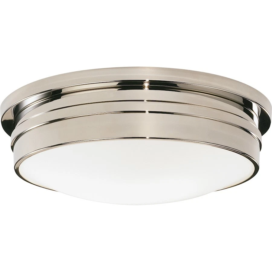 Robert Abbey Roderick 3 Light Flushmount, Polished Nickel - S1317 - Image 1 of 1