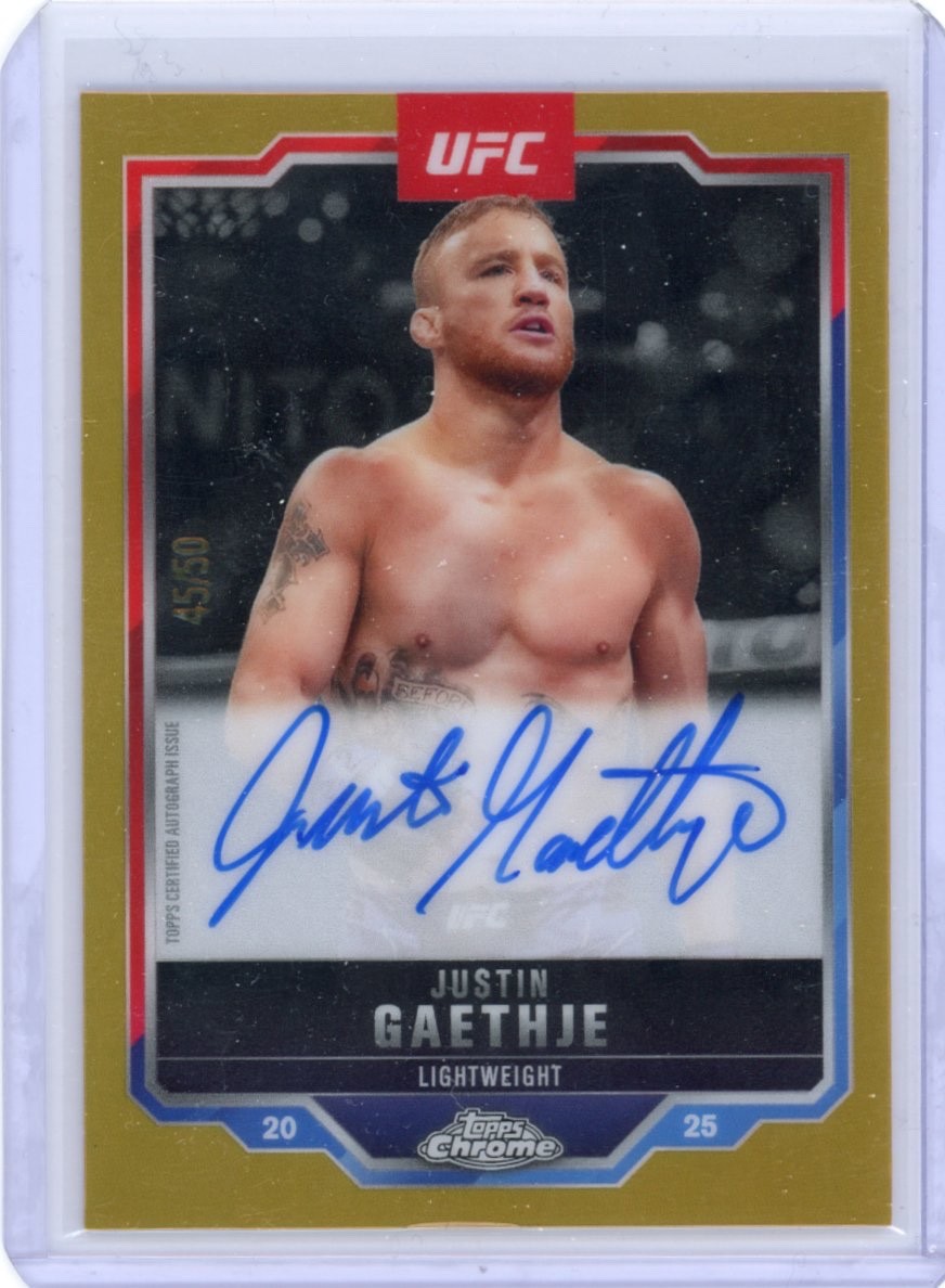 UFC　ジャスティン・ゲイジー　サインカード UFC ジャスティン ゲイジー Justin Gaethje サイン シリアル