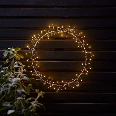 VALUELIGHTS Battery Operated Christmas Firecracker Hoop Light Window Wall Xmas Decoration