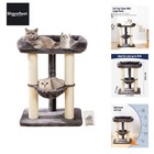 Happi N Pets 71 cm Kratzbaum für Katzen, Hoher Kratzstamm mit großem Bett für...