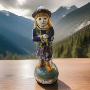 Henriott Quimper Youenn  Player' Porcelain Figurine#107 Antique Made In France - Picture 1 of 8