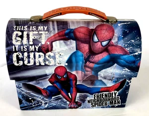 Marvel The Amazing Spider-Man Tin Metal Lunch Box This Is My Gift It Is My Curse - Picture 1 of 6