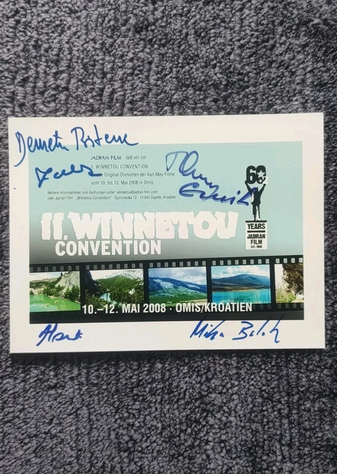Karl May: Winnetou Convention 2008 Vorankündigunganzeige signiert - 6 Autogramme - Bild 1 von 1