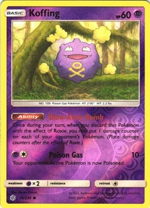 Pokemon TCG Koffing NM Common Reverse Holo SM - Cosmic Eclipse 76/236 - Picture 1 of 1