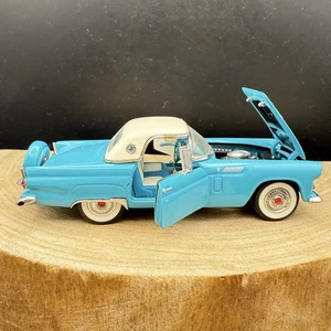Franklin Mint Diecast 1956 Ford Thunderbird Convertible Model 1:43 Blue No box - Picture 1 of 12