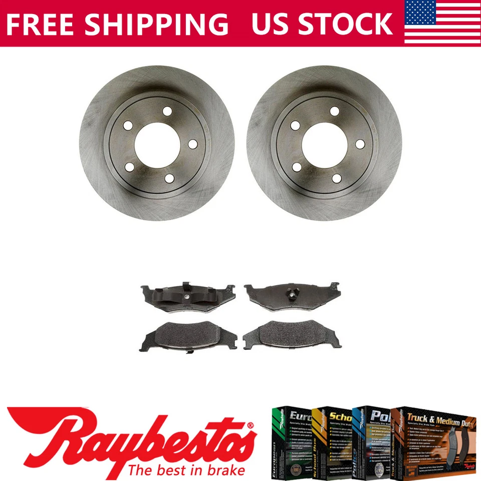 Rotores de freio traseiros + pastilhas de freio metálicas hardware para 1993-1994 Chrysler Concorde - Imagem 1 de 4