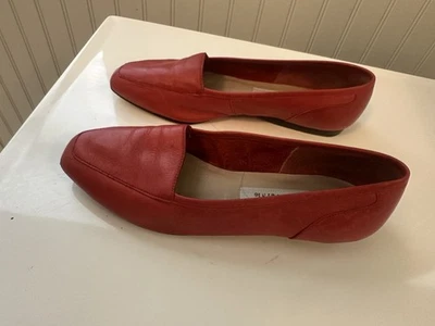 Mocasines Enzo Angiolini de Colección Años 90 Cuero Rojo Suave Flexible Para Mujer’s 6.5 Cómodos Foto 1 de 4