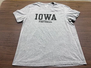 Iowa Hawkeyes Football Team-Issued Gray T-Shirt - Nike - XL - Picture 1 of 4