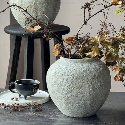 Denique Rustic Ceramic Tall Floor Vase, Vintage Farmhouse Decor - Large Terra... - Image 1 of 4