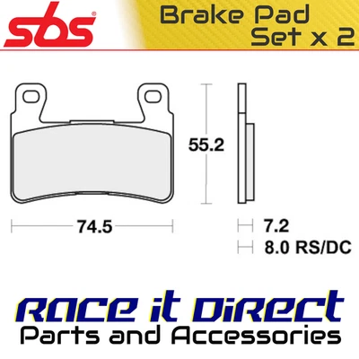 Pastillas de freno delanteras dobles carbono Road Racing SBS para HONDA CBR 600 F 1999-2006 Foto 1 de 4