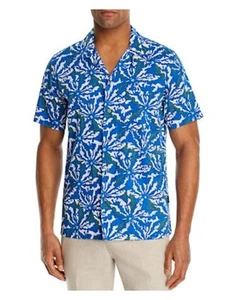 John Varvatos Mens Blue Floral Button Down Casual Shirt XXL - Picture 1 of 3