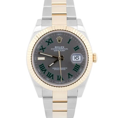 Caja de reloj Rolex DateJust 41 2022 papeles Wimbledon acero 18 k ostra 41 mm 126333 Foto 1 de 4