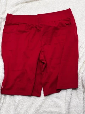 Quacker Factory - Short Red Pants Pocket - Size L - Image 1 of 4