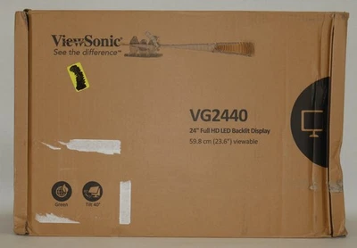 ViewSonic VG2440 Full HD LED Backlit Display LCD Monitor - Image 1 of 4