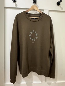 AllSaints London Army Green Sweatshirt Crew Neck Men’s Size L Retail $169 - Picture 1 of 3