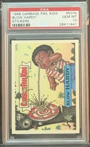 1988 GARBAGE PAIL KIDS SERIES 13 #507B BLOW HARDY PSA 10 GEM MINT - Picture 1 of 2