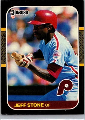 Jeff Stone #309 1987 Donruss Philadelphia Phillies - Image 1 of 2