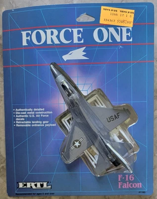VINTAGE NEW 1986 ERTL FORCE ONE DIECAST F-16 FIGHTING FALCON U.S. AIR FORCE 1163 - Image 1 of 4